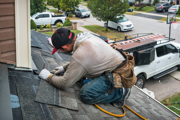 Professional Storm Damage Roof Repair technician working in Malcom, IA